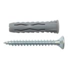 Easyfix  Wall Plugs with Screws 5mm x 25mm 50 Pack
