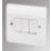 MK Logic Plus 10AX 3-Gang 2-Way Light Switch  White