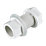 FloPlast Straight Tank Connectors White 21.5mm 5 Pack