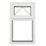 Crystal  Top Opening Clear Double-Glazed Casement White uPVC Window 610mm x 1040mm