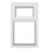 Crystal  Top Opening Clear Double-Glazed Casement White uPVC Window 610mm x 1040mm