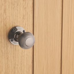 Designer Levers Beehive Door Knob Pair Black Nickel 60mm