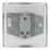 LAP  20A 16AX 1-Gang 2-Way Light Switch  Brushed Stainless Steel with White Inserts