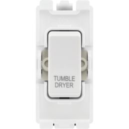British General Nexus 800 Grid 20A Grid DP Tumble Dryer Switch White
