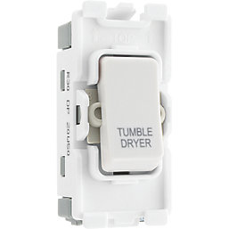British General Nexus 800 Grid 20A Grid DP Tumble Dryer Switch White