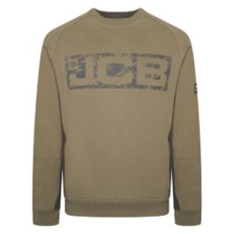 JCB Trade Crew Sweatshirt Olive Medium 40-42" Chest
