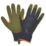ClipGlove Warm 'n' Waterproof   Polyester & Latex Gardening Gloves Navy / Khaki Large