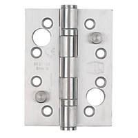 Smith & Locke Satin Stainless Steel Grade 13 Fire Rated Security Hinge 102 x 76mm 2 Pack