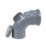 FloPlast  Push-Fit -Boss 92.5° Single Socket Access Bend Grey 110mm