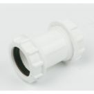 FloPlast WC08 Universal Compression Waste Straight Coupler White 40mm x 40mm