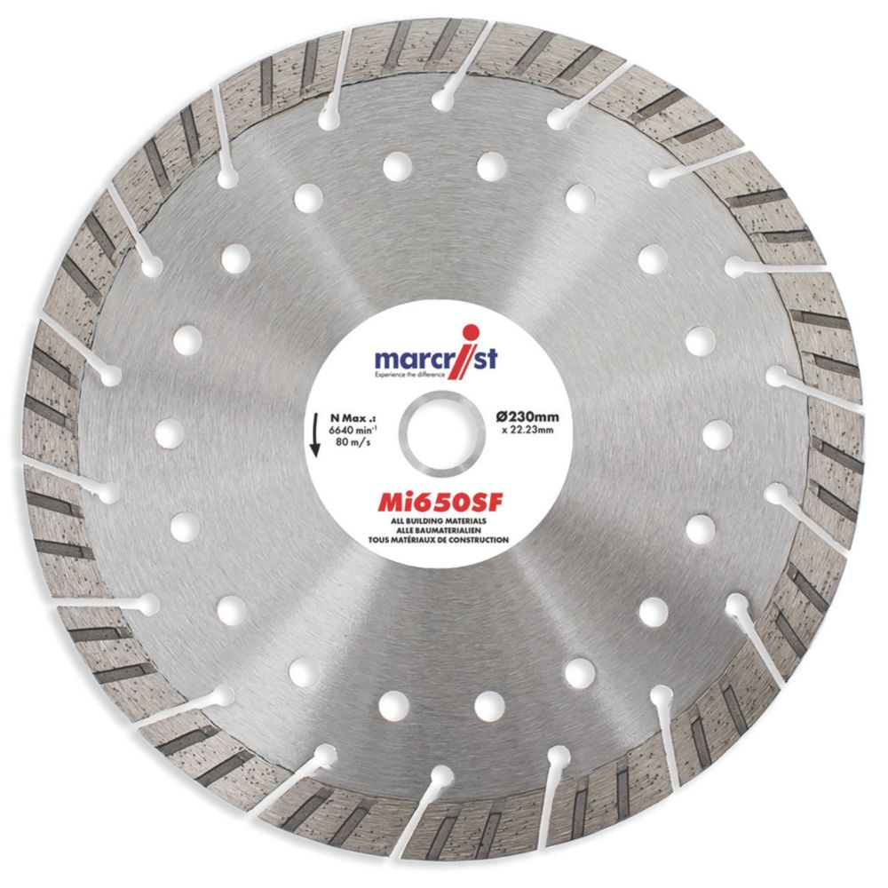 Marcrist MultiMaterial Segmented Diamond Blade 230mm x 22.2mm Screwfix