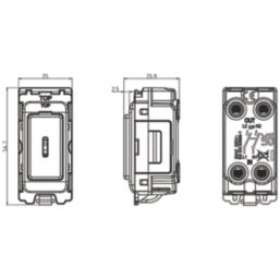 Knightsbridge  20AX Grid DP Key Switch White