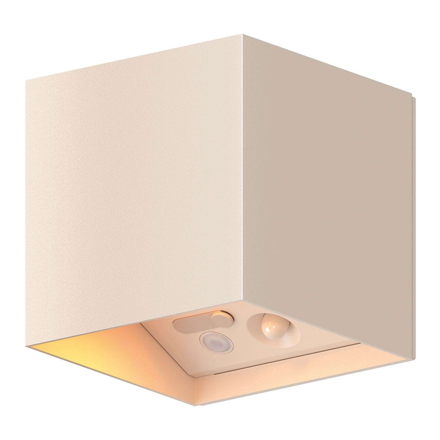 Calex Volterra Indoor & Outdoor Rechargeable LED Up & Downlight With PIR Sensor Sand 170lm (119CX)