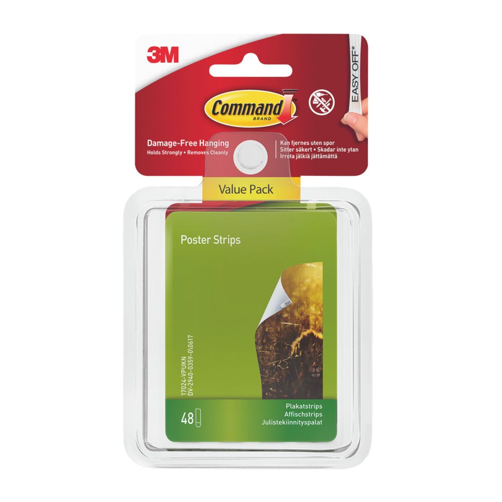 Command 3-Piece Small Damage Free Hanging Wire Self Adhesive Hook Clear, COMMAND, All Brands