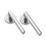 Designer Levers Scylla Lever on Rose Door Handle Pair Polished Chrome