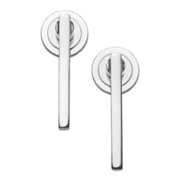 Designer Levers Scylla Lever on Rose Door Handle Pair Polished Chrome