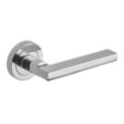 Designer Levers Scylla Lever on Rose Door Handle Pair Polished Chrome