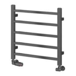 Reina 500mm x 500mm 491BTU Gunmetal Flat Designer Towel Radiator