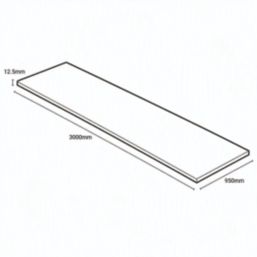 Wilsonart Zenith Marmo Treviso Matt Grey  Marble Effect Compact Laminate Breakfast Bar 3000mm x 950mm x 12mm