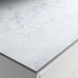 Wilsonart Zenith Marmo Treviso Matt Grey  Marble Effect Compact Laminate Breakfast Bar 3000mm x 950mm x 12mm