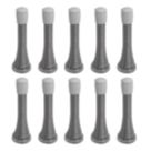 Smith & Locke Cone Spring Door Stops 24 x 79mm Satin Nickel 10 Pack