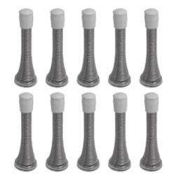 Smith & Locke Cone Spring Door Stops 24 x 79mm Satin Nickel 10 Pack