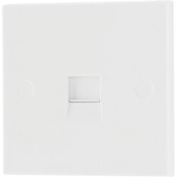 British General 900 Series 1-Gang Slave Telephone Socket White