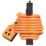 Masterplug 13A 1-Gang Unswitched  Garden Extension Lead & Cable Tidy Orange 15m
