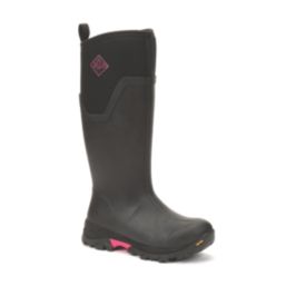 Muck Boots Arctic Ice Tall Size 8 Womens Black/Pink Non Safety Wellies