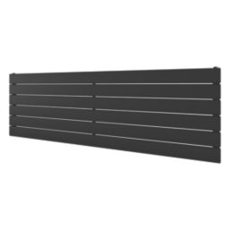 Ximax Oceanus 445mm x 1500mm 2515BTU Black Horizontal Designer Radiator