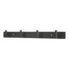 Essentials 4-Hook Rail Matt Black 450mm x 36mm