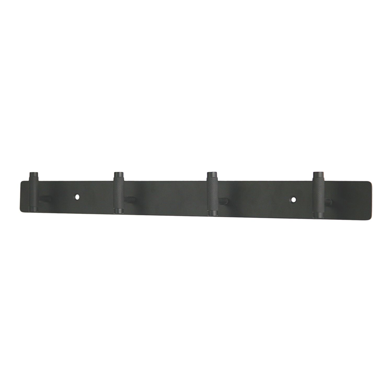 Essentials 4-Hook Rail Matt Black 450mm x 36mm (119YN)