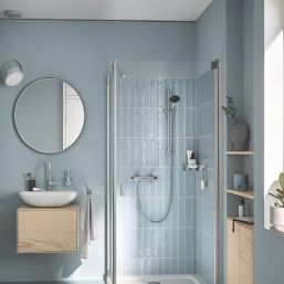 Grohe Precision Flow Rear-Fed Exposed Chrome Thermostatic Shower Mixer Set