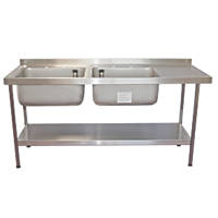 Franke Midi 2 Bowl Stainless Steel Catering Sink 1800 x 650mm