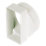 Manrose Round Pipe to Flat Channel Central Adaptor White 100mm