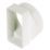 Manrose Round Pipe to Flat Channel Central Adaptor White 100mm