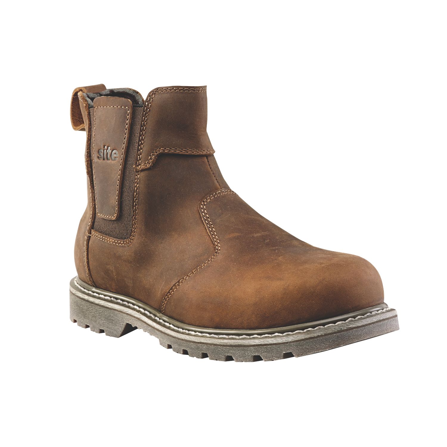 Site Mudguard Size 11 Brown Steel Toe Cap Safety Dealer Boots (1205D)