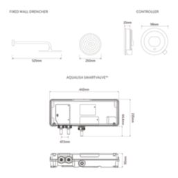 Aqualisa Optic Q Gravity-Pumped Rear-Fed Chrome Thermostatic Single Outlet Smart Shower with Wall-Fixed Head