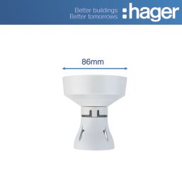 Hager SEL96T  Straight HO Batten Lamp Holder Light Fitting B22 3"