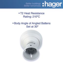 Hager SEL96T  Straight HO Batten Lamp Holder Light Fitting B22 3"