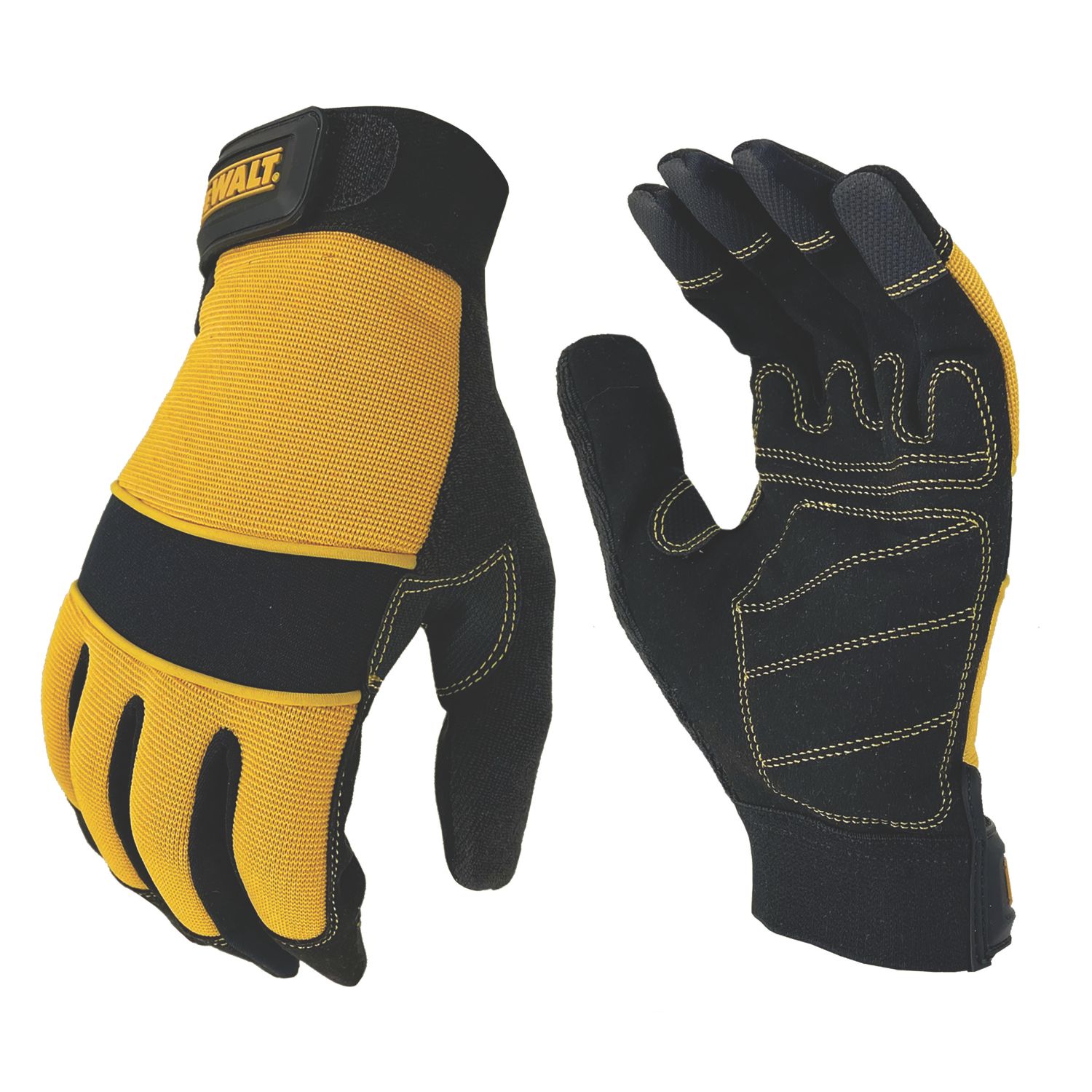 DEWALT Heavy Duty Gloves Black / Yellow Medium (120AY)