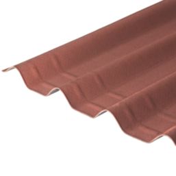 Onduline Easyfix Corrugated Bitumen Roofing Sheets Red 2000mm x 2.6mm x 820mm 5 Pack