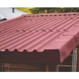 Onduline Easyfix Corrugated Bitumen Roofing Sheets Red 2000mm x 2.6mm x 820mm 5 Pack