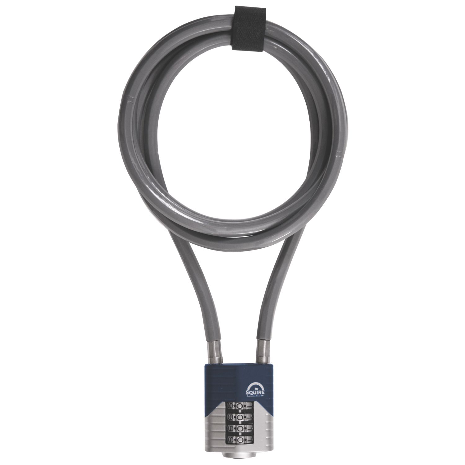 Squire Die-Cast Steel Combination Cable Lock 1.8m x 10mm (120GY)