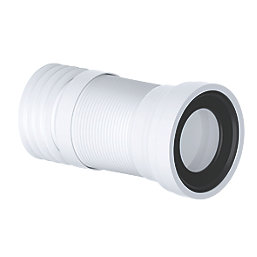 Viva Slinky-Fit Flexible Straight WC Pan Connector White 240-500mm