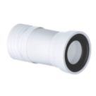 Viva Slinky-Fit Flexible Straight WC Pan Connector White 240-500mm