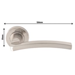 Carlisle Brass Tavira Door Handle Pair Satin Nickel