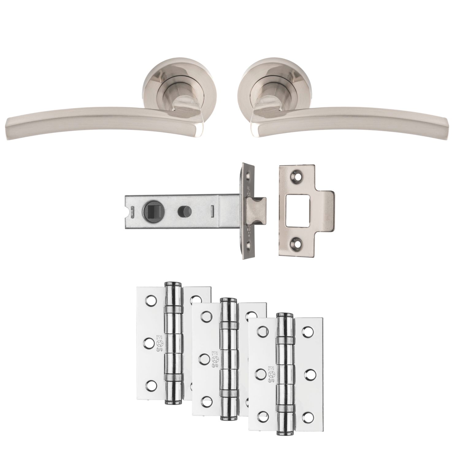 Carlisle Brass Tavira Door Handle Pair Satin Nickel (120JA)