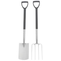 Forge Steel  Digging Fork & Spade  2 Pcs