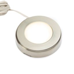VEW Galaxy Round LED Cabinet Light Steel 2.6W 192lm